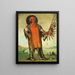 Ha-Na-T-Nu-Mak Wolf Chief Chef de la tribu - George Catlin — gerahmtes Bild an der Wand