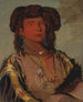 Hawnjetah, Anführer mit einem Horn des Miniconjou-Stammes - George Catlin — Ansicht des Kunstwerks