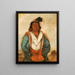 Hoseputokwgee un Brave - George Catlin — gerahmtes Bild an der Wand