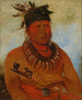 Hwchekesgga Derjenige, der den Anführer des Osages-Stammes tötet - George Catlin — Ansicht des Kunstwerks