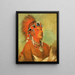 Jeehohshah kann nicht als Krieger zu Boden geworfen werden - George Catlin — gerahmtes Bild an der Wand