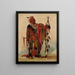 Keeokk Der wachsame Fuchs Anführer des Stammes - George Catlin — gerahmtes Bild an der Wand