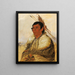 Ni-a-c-mo Fix mit dem Fuß eines Tapferen - George Catlin — gerahmtes Bild an der Wand