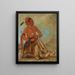 Nm-ba-mon-nee Double Walker un Brave - George Catlin — gerahmtes Bild an der Wand