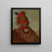No-ho-mun-ya Der, der keine Aufmerksamkeit schenkt - George Catlin — gerahmtes Bild an der Wand
