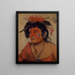 Pah-shee-nu-shaw ein Krieger - George Catlin — gerahmtes Bild an der Wand