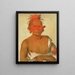 Pasheepah Little Stabbing Chief, der jüngste der Black Hawks Braves - George Catlin — gerahmtes Bild an der Wand