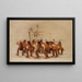 Schneeschuh-Tanz bei erstem Schnee - George Catlin — gerahmtes Bild an der Wand