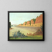 Südseite der Insel Buffalo mit Büffelbuchten im Vordergrund - George Catlin — gerahmtes Bild an der Wand