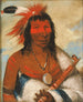 WNahDeTnkAh Großer Adler oder Schwarzer Hund Anführer der Gruppe OHahKasKaTohYAnTe - George Catlin — Ansicht des Kunstwerks