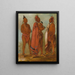 WaMshEeSheek Celui qui enlève WaChshUk War MinkChsk Drei distinguierte junge Männer - George Catlin — gerahmtes Bild an der Wand