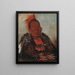 WahRoNeSah, der Anführer der umzingelten Stammes - George Catlin — gerahmtes Bild an der Wand