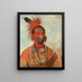 Washkamonya Fast Dancer dans Guerrier - George Catlin — gerahmtes Bild an der Wand