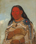 Frau mit zwei Raben - George Catlin — Ansicht des Kunstwerks