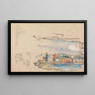 George Chinnery - A Pool with Figures.webp