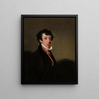 George Chinnery - Portrait of a gentleman wearing a brown coat and red cravat.webp