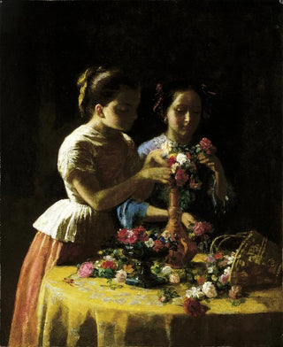 George Cochran Lambdin - Girls and Flowers.webp