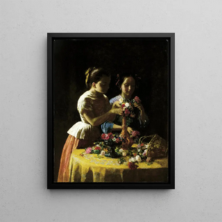 George Cochran Lambdin - Girls and Flowers.webp