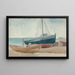 Bateaux sur la plage - George Copeland Ault — gerahmtes Bild an der Wand