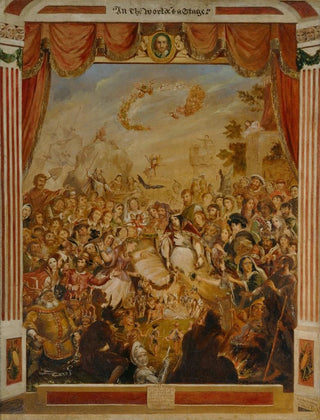 George Cruikshank - The First Appearance of William Shakespeare on the Stage of the Globe Theatre.webp