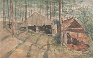 George Cumberland - Mr W Praeds tin washing mill in Cornwall Trevethow.webp