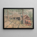 Der Zinn-Waschmaschinen-Kunstdruck von Herrn W. Praed in Trevethow, Cornwall - George Cumberland — gerahmtes Bild an der Wand