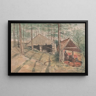 George Cumberland - Mr W Praeds tin washing mill in Cornwall Trevethow.webp