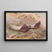 Fasan mit braunen Ohren - George Edward Lodge — gerahmtes Bild an der Wand