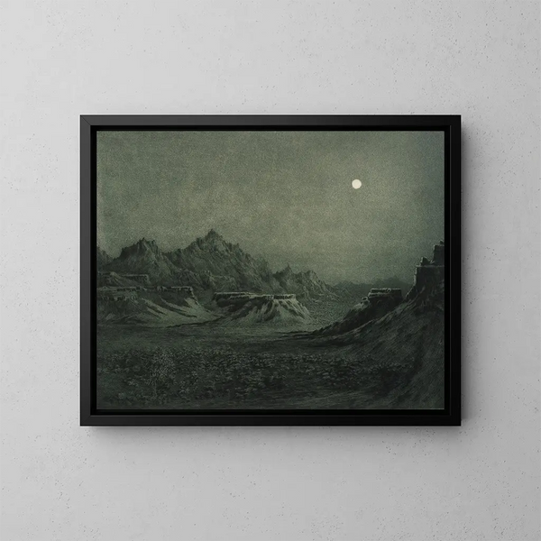 Nacht in Arizona - George Elbert Burr — gerahmtes Bild an der Wand