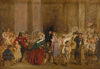 George Elgar Hicks - Sketch For The General Post Office One Minute To Six.webp