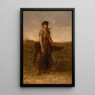 George Fuller - Girl and Calf.webp