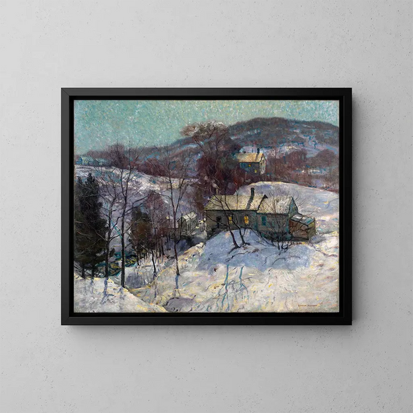 Schimmernde Schatten der Bäume - George Gardner Symons — gerahmtes Bild an der Wand