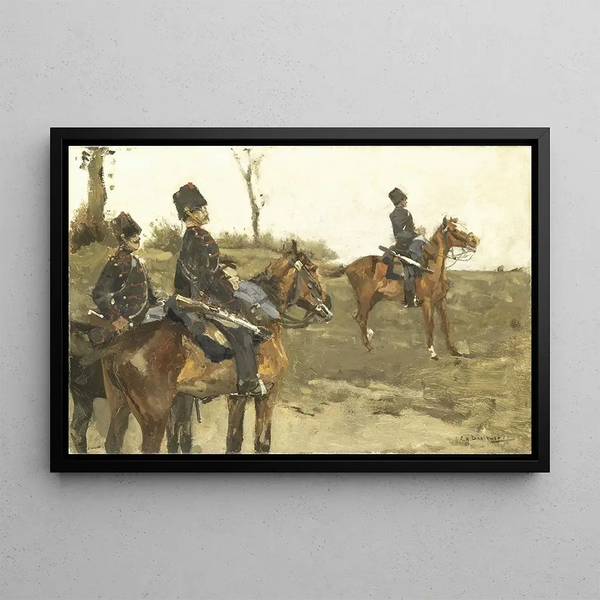 Hussards - George Hendrik Breitner — gerahmtes Bild an der Wand