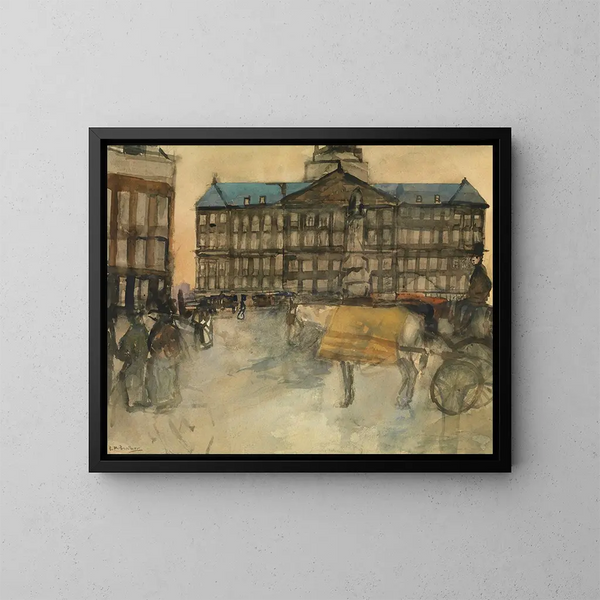 Hôtel de Ville d'Amsterdam - George Hendrik Breitner — gerahmtes Bild an der Wand