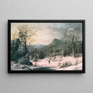 George Henry Durrie - Hunter in Winter Wood.webp