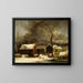 Winterlandschaft in New Haven, Connecticut - George Henry Durrie — gerahmtes Bild an der Wand