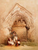 Personnages près d'une porte du château de Corfe, Dorset - George Howse — Ansicht des Kunstwerks