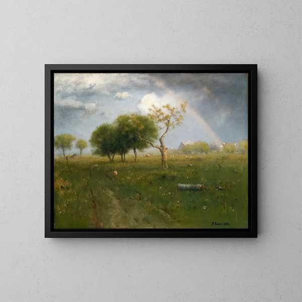 Nach einem sommerlichen Regenschauer - George Inness — gerahmtes Bild an der Wand