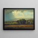 Szene der Ernte im Delaware-Tal - George Inness — gerahmtes Bild an der Wand