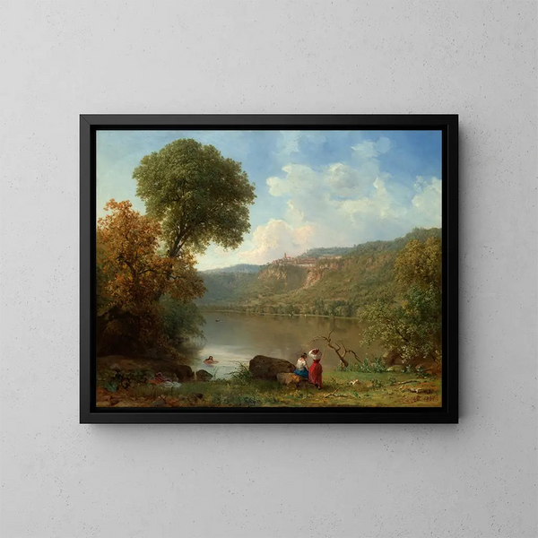 Lac Nemi - George Inness — gerahmtes Bild an der Wand