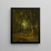 Landschaft mit Jäger - George Inness — gerahmtes Bild an der Wand