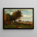 Landschaft mit Vieh - George Inness — gerahmtes Bild an der Wand