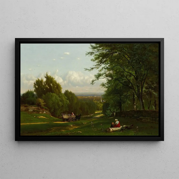 in der Nähe von Leeds, New York - George Inness — gerahmtes Bild an der Wand