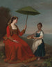 Eine Dame von Neturrio, ein Seehafen in den Gebieten der Päpste - George James — Ansicht des Kunstwerks