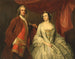 Ein Mann und eine Frau, wahrscheinlich von der verschwundenen Familie des Little Park House, Wickham, Hampshire - George Knapton — Ansicht des Kunstwerks