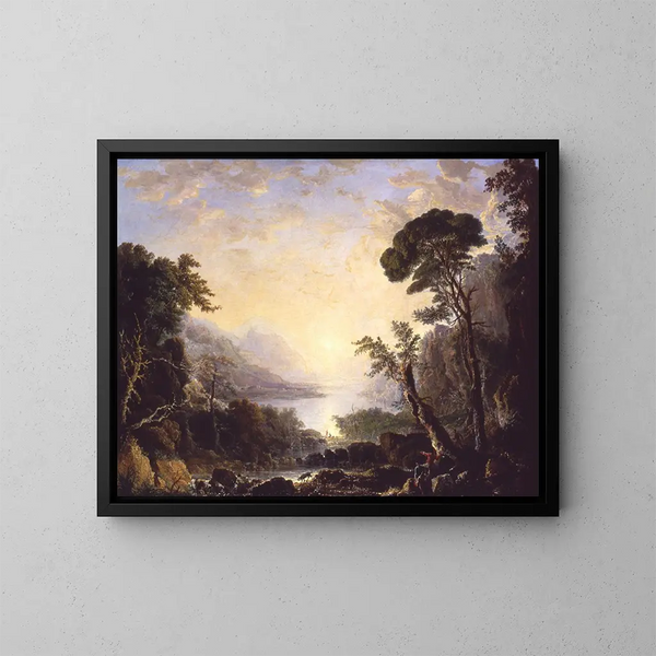 Komposition einer italienischen Landschaft - George Loring Brown — gerahmtes Bild an der Wand