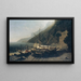 Ansicht auf die Bucht von Amalfi, Golf von Salerno - George Loring Brown — gerahmtes Bild an der Wand