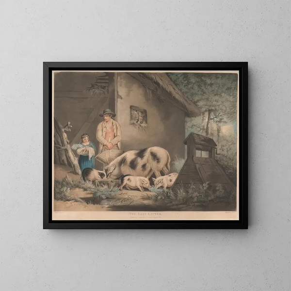 Die letzte Tragweite - George Morland — gerahmtes Bild an der Wand