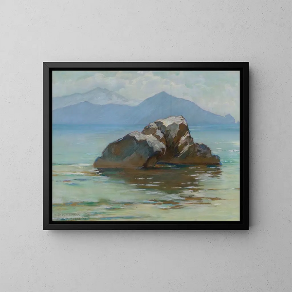 Die Halbinsel von Sorrent aus Capri - George Randolph Barse — gerahmtes Bild an der Wand