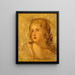 Kopf einer Frau - George Romney — gerahmtes Bild an der Wand